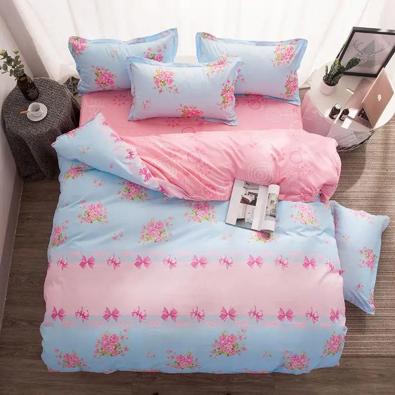 

5 4pcs Girl Boy Kid Bed Cover Set Duvet Cover Adult Child Bed Sheets And Pillowcases Comforter Bedding Set 2TJ-61014
