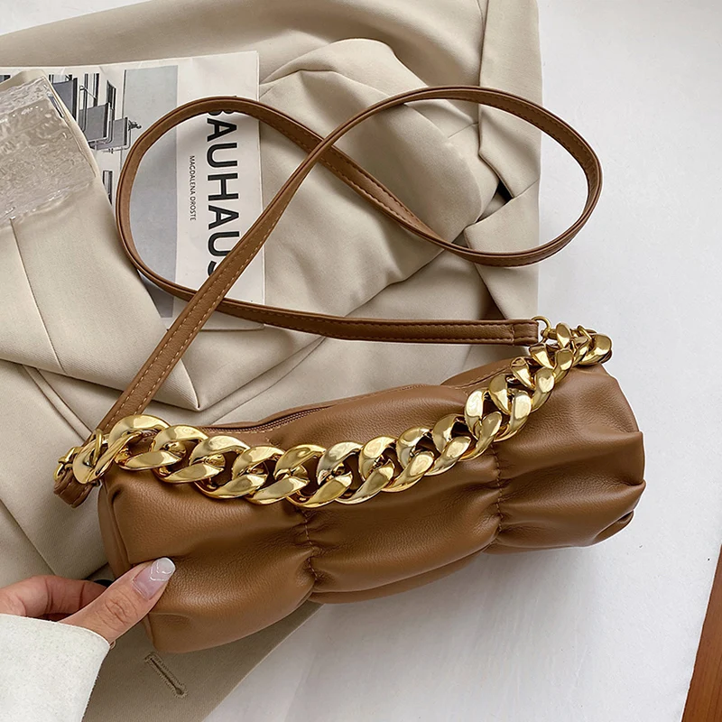 

Женская Роскошная Сумка через плечо на цепочке, брендовые дизайнерские сумки на плечо и кошельки, женская сумка-мессенджер из искусственно...