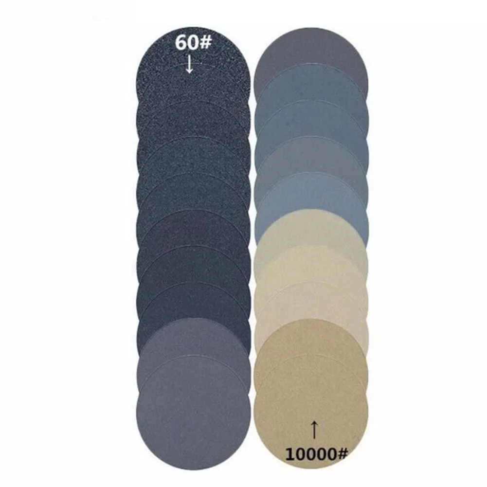 

50pcs Sanding Discs 3inch 75mm Silicon Carbide Abrasive Paper 600-10000 Grit Sand Disc Sanding Grinding Paper