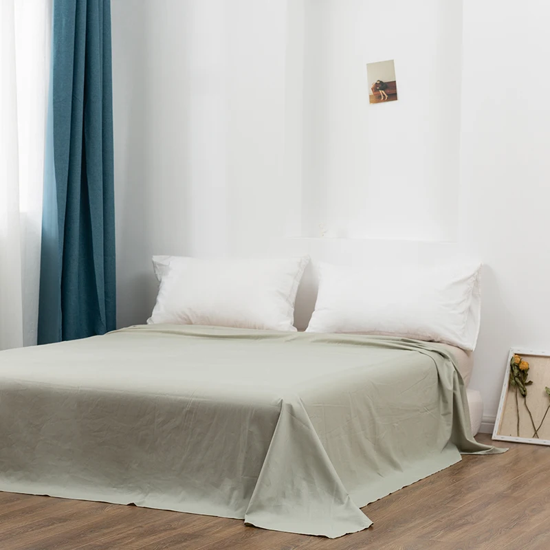 YAXINLAN Постельное белье 100% хлопок лист Сплошной цвет простыни Очень большие Мягкие