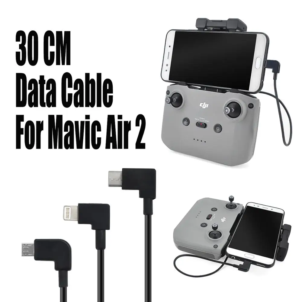 

Контроллер Updrage Mavic Air 2, кабель для передачи данных Micro USB Type-c, для IOS, Android, OTG, для DJI Mavic Mini 2, телефона, планшета, 30 см, линия передачи данных