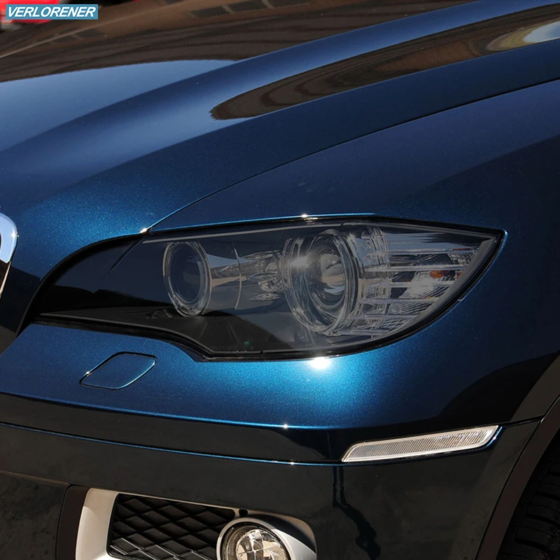 2 Pcs Car Headlight Protective Film Smoked Black Tint Wrap Vinyl Transparent TPU Sticker For BMW X6 E71 M 2008-2014 Accessories 2 Pcs Car Headlight Protective Film Smoked Black Tint Wrap Vinyl Transparent TPU Sticker For BMW X6 E71 M 2008-2014 Accessories