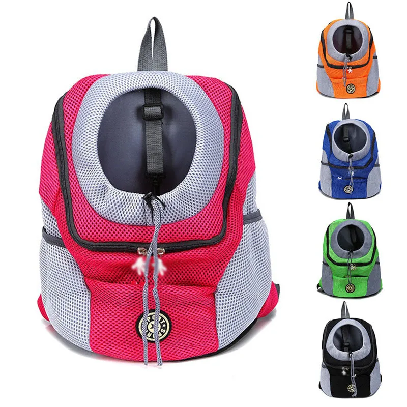 

New Out Double Shoulder Portable Travel Backpack Outdoor Pet Dog poop prizes Carrier Front Bags Mesh Head Supplies bolsas perro