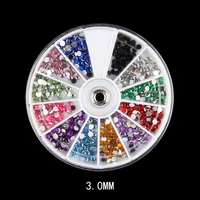 200 wheels 3mm 1200pcs Color Acrylic Rhinestone Beads for Nail Art DIY Decoration D0193
