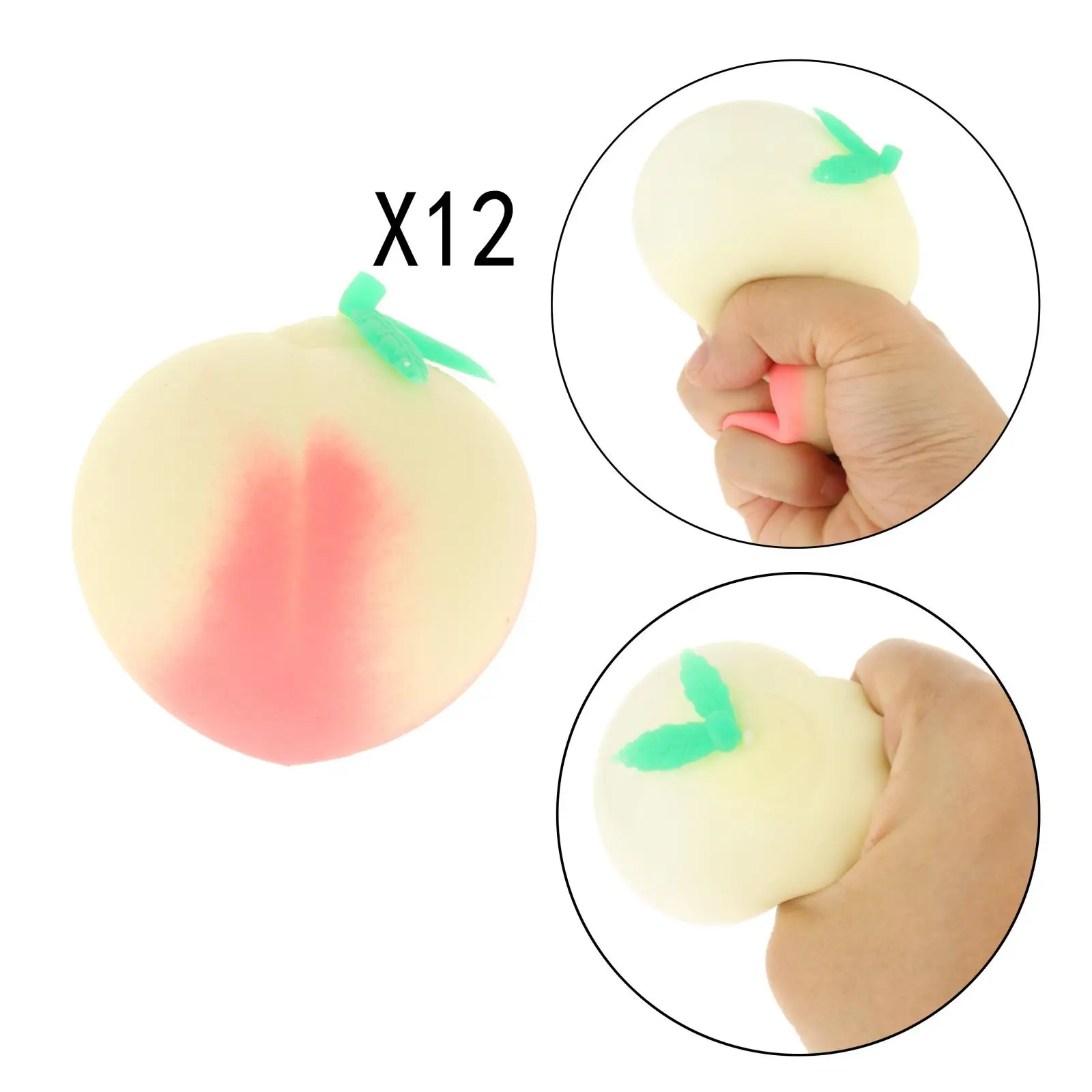 

Soft Squishy Peach Fidget Stress Toy Cute Fruit Collection Decorative Props