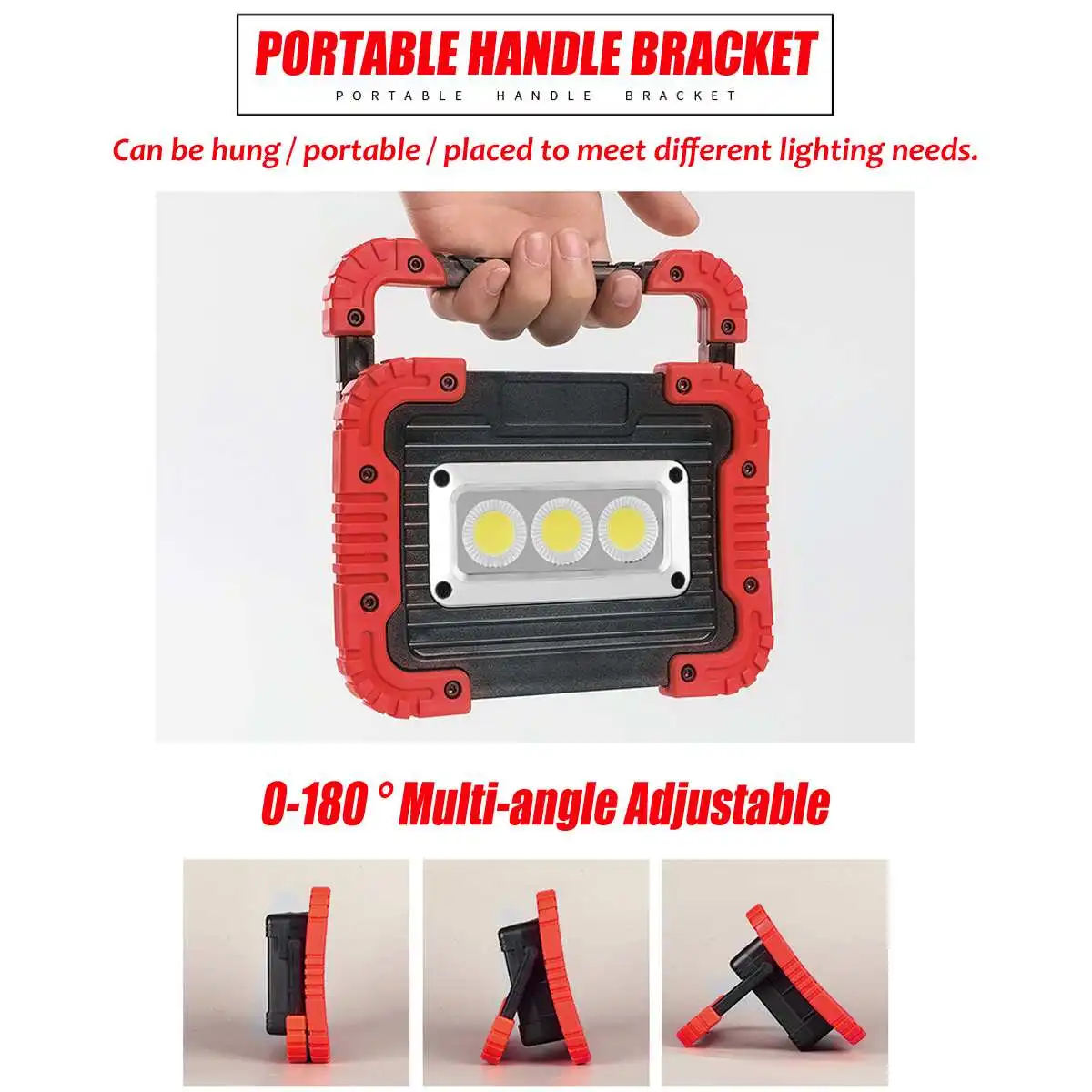 380W 1000LM Led Portable Spotlight COB Work Lamp LED Lantern Camping light Emergency Light Usb / Battery Type | Лампы и освещение