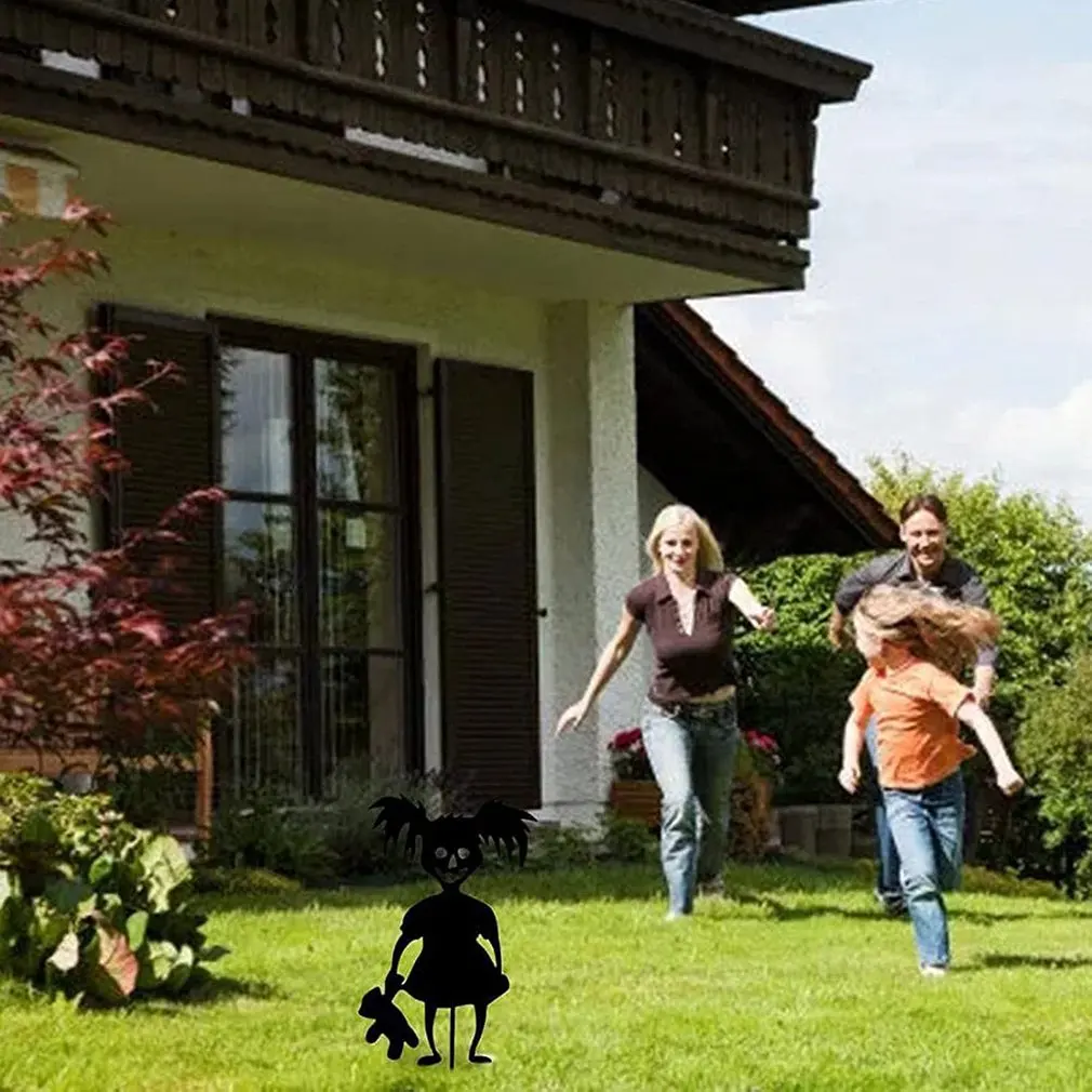 Силуэт Маленький Дьявол садовый силуэт металлический двор столб уличный