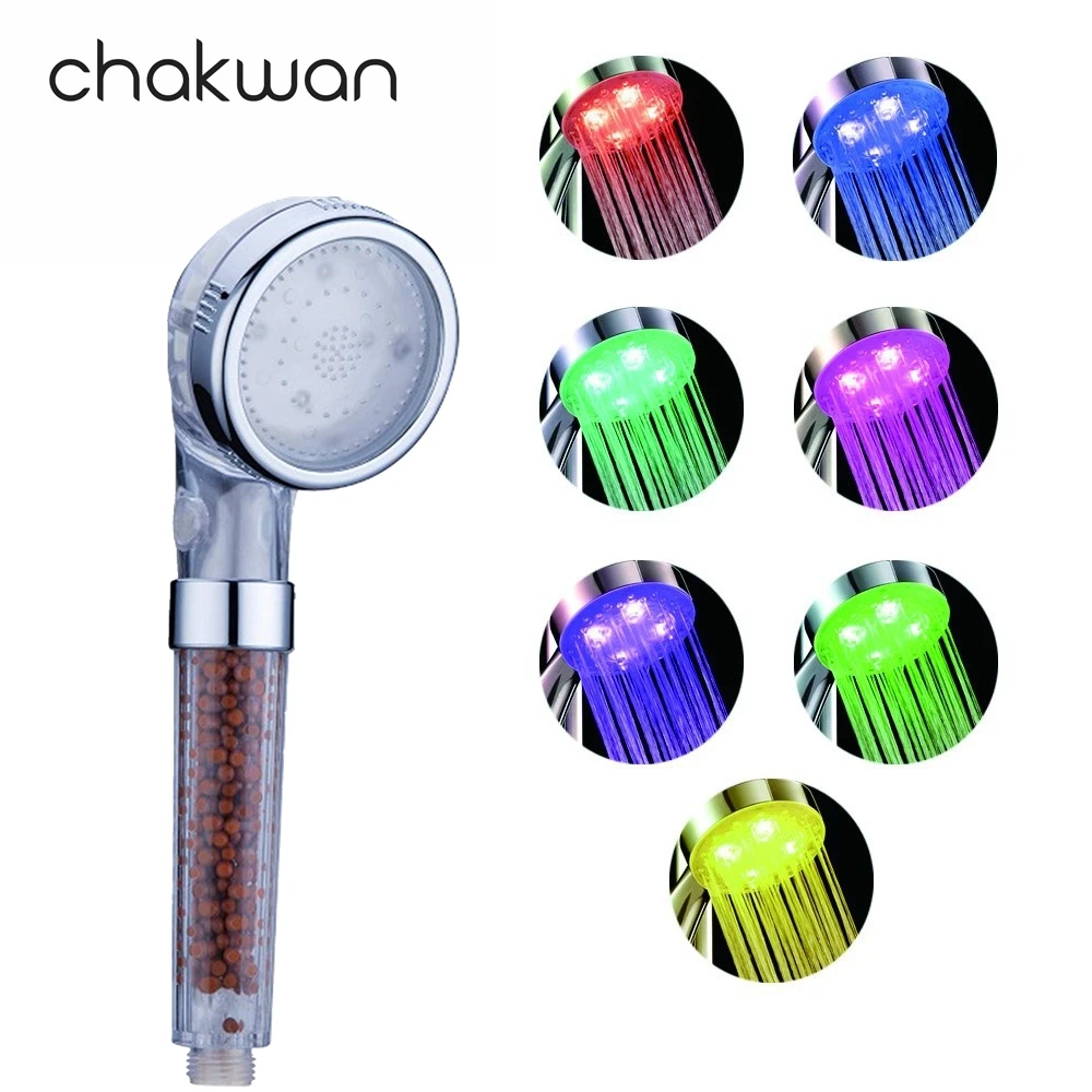 Романтические смесители для душа 7 цветов насадка с одной круглой головкой