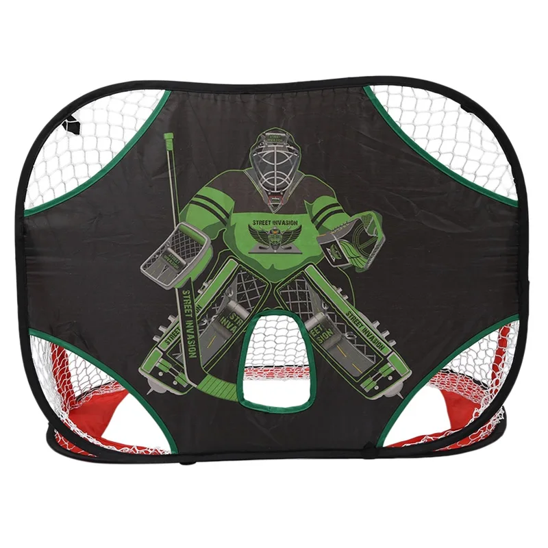 Ice Hockey Practice Shooting Target Training Sport Folding Soccer Goal Net for Backyard Portable Mini Indoor Outdoor Hockey