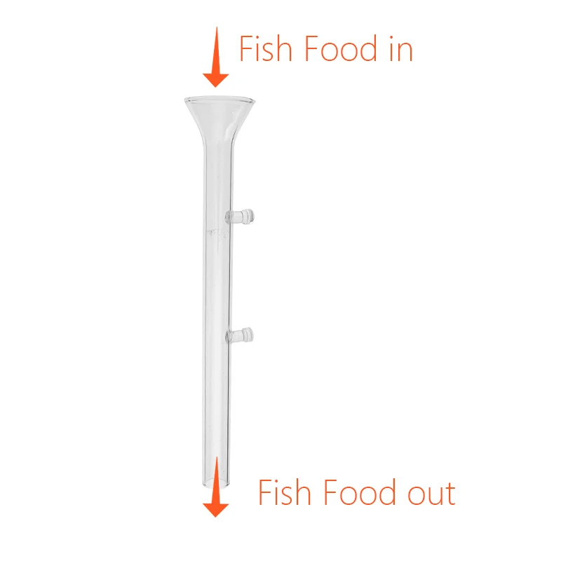 20/25/30/35/40/45cm Aquarium Feeding Glass Tube Pipe Fish Tank Crystal Shrimp Feeder Pet Supplies Cup Suction | Дом и сад