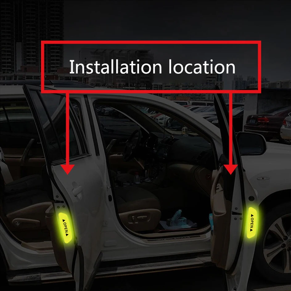 4 шт./компл. автомобильные светоотражающие полосы Предупреждение наклейки для Kia