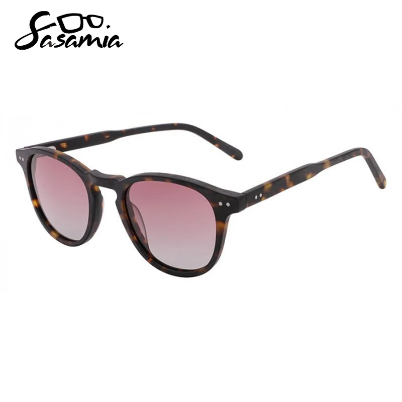 

SASAMIA Unisex Sunglasses Men Sunglasses Wearing Polarized Lens Male Round UV400 Oculos Gafas De Sol Acetate Woman Sun Glasses