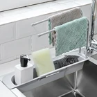 Кухонная выдвижная стойка для раковины, органайзер, сушилка, корзина для хранения, вращающийся на держатель для крана градусов держатель для ванной комнаты, кухонный инструмент для раковины