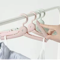 lohas travel clothes hanger portable folding clothes hanger multifunction magic stretch drying rack home wardrobe storage rack