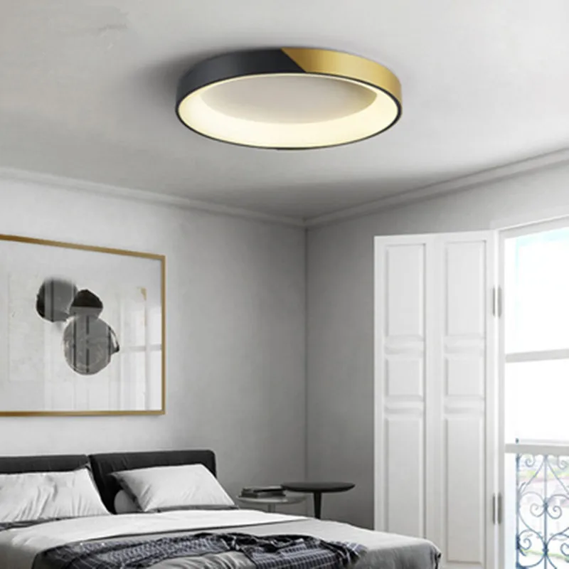 

Nordic ceiling lamp home study bedroom lamp simple modern round led living room dining room intelligent 110v lamp