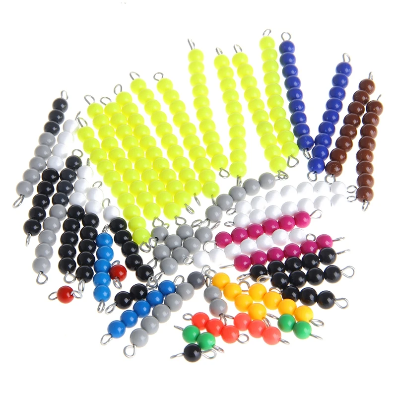 Монтессори Math Materials Bead игра для раннего дошкольного обучения семейная версия |