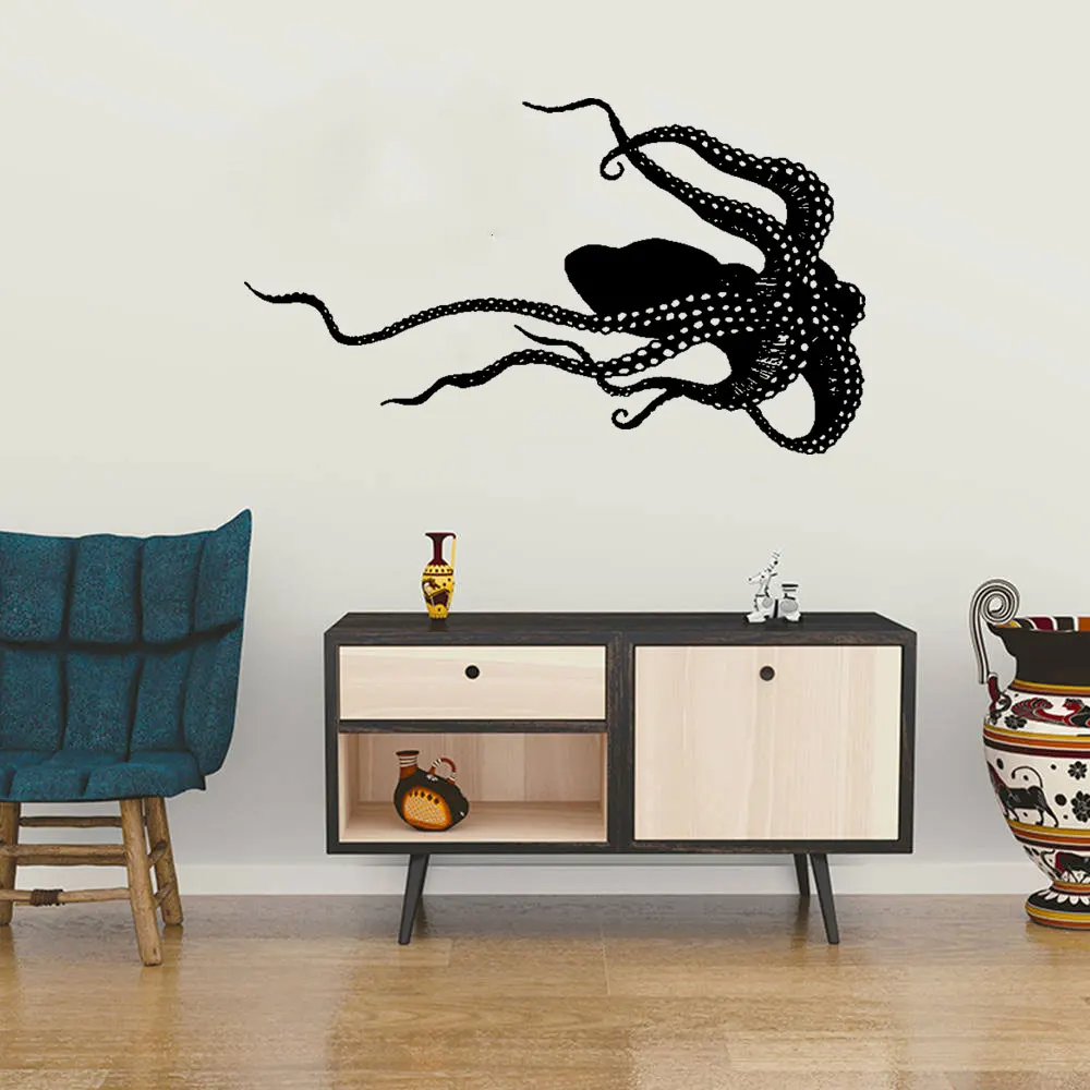 

Wall Decal Removeable Vinyl Wall Decoration Art Mural Bath Decor Sea Animals Octopus wall sticker DW11581