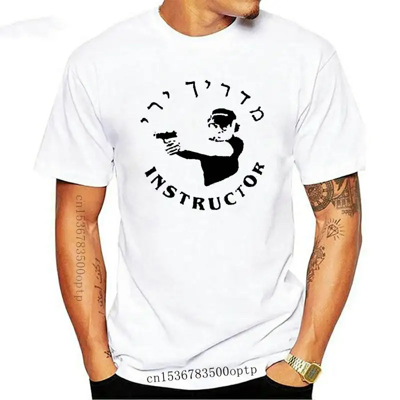 

New 2021 Shooting Instructor English/Hebrew army green 100% cotton graphic top t-shirt