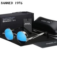 2020 retro round metal hd polarized punk steampunk sunglasses for women menvintage sun glasses oculos de sol meminino masculino