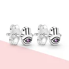 Оригинальный мне мой серьги-гвоздики в форме хамса с украшением в виде кристаллов для женщин 925 стерлингового серебра серьги серебристого цвета; Бижутерия сделай сам подарок