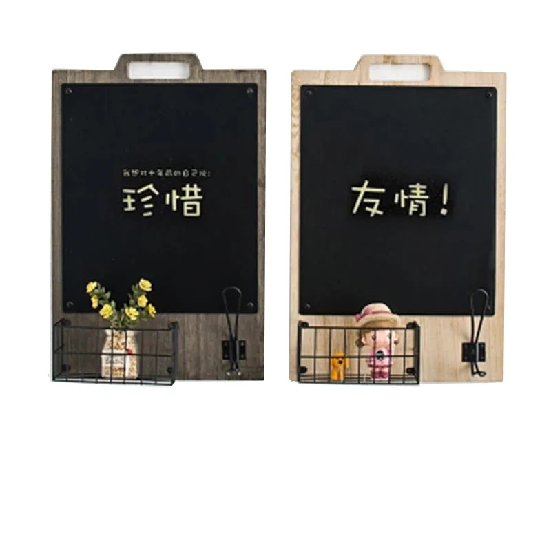

NORDIC WALL STORAGE BASKET VINTAGE BLACKBOARD DECORATION CREATIVE WALL DECORATION WALL DECORATION MESSAGE BOARD HANGING