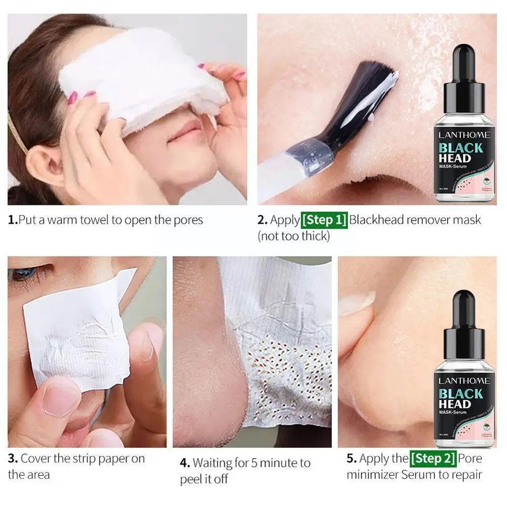 

Blackhead Remover Nasal Membrane Fluid Nose Masks Pore Skin Oil Deep Treatment Care Cleansing Peeling Acne Control Strip Y5J2