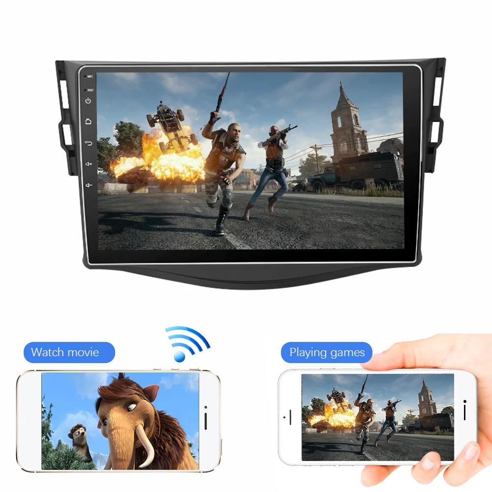 Автомагнитола Eunavi DSP 2 din Android 10 стерео для Toyota RAV4 2007 2011 мультимедийный видеоплеер