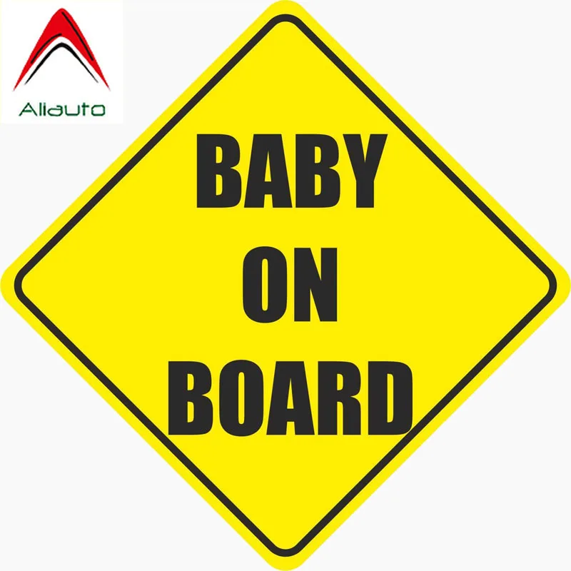 Aliauto Interest Car Sticker Baby on Board Accessories Reflective Decal PVC Waterproof for Motorcycle Honda Toyota Kia 12cm*12cm |