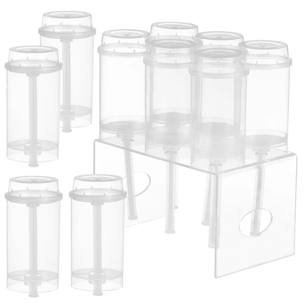 

10Pcs Cake Shooter with 1Pc Bracket Cake Push Pops Dessert Display Stand
