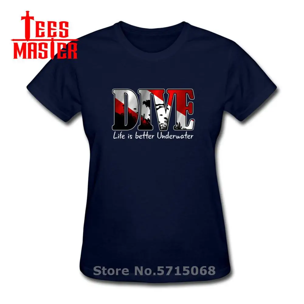 Женская футболка с коротким рукавом для погружения аквалангом летняя Клубная