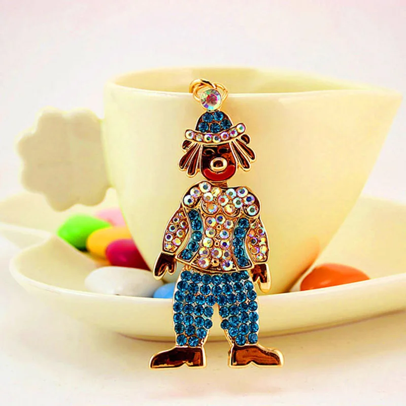 Креативные Мультяшные модные стразы Джокер хрустальные брелки милые клоуны