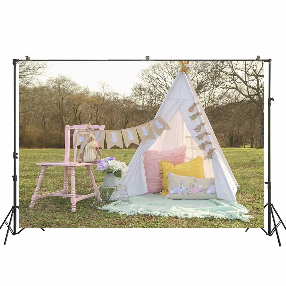 

Фотографический фон для девочек детское весеннее многоярусная юбка фон для фото с изображением Счастливой Пасхи белый шатер декорации рек...