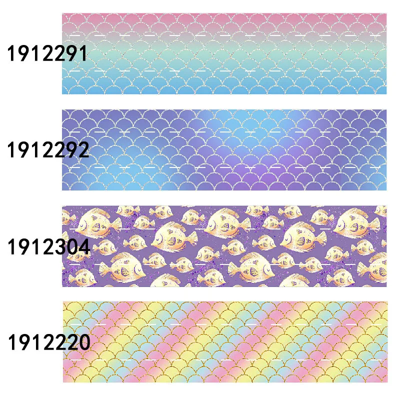 (50 ярдов/партия) новая Репсовая лента с рисунком Радужный Омбре mermaid 1 1/2