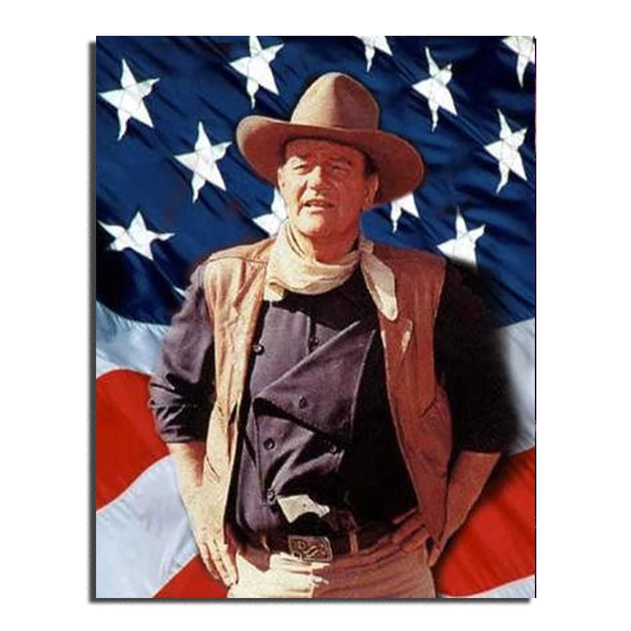 Алмазная 5D Вышивка сделай сам картина из фильма знаменитости Джон Уэйн вышивка