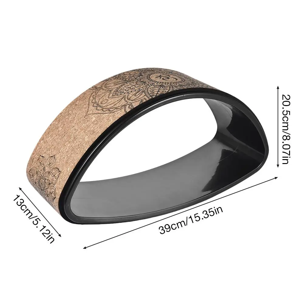 Колесо для йоги изогнутое назад растягивающееся натуральное пробковое твердое