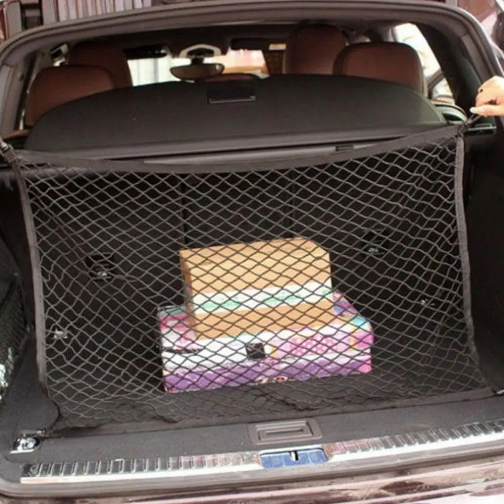 

Durable Car SUV Rear Trunk Boot Floor Cargo Luggage Net Elastic Mesh Storage Fixed Set New hot sale