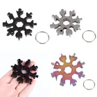 18 в 1 Многофункциональный карманный инструмент брелок со снежинками кольцевой ключ с шестигранным ключом многофункциональный для кемпинга выживания на природе походов