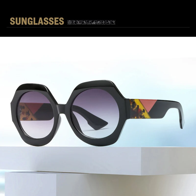 Женские круглые солнцезащитные очки в стиле ретро SHAUNA разноцветные VU400|Женские