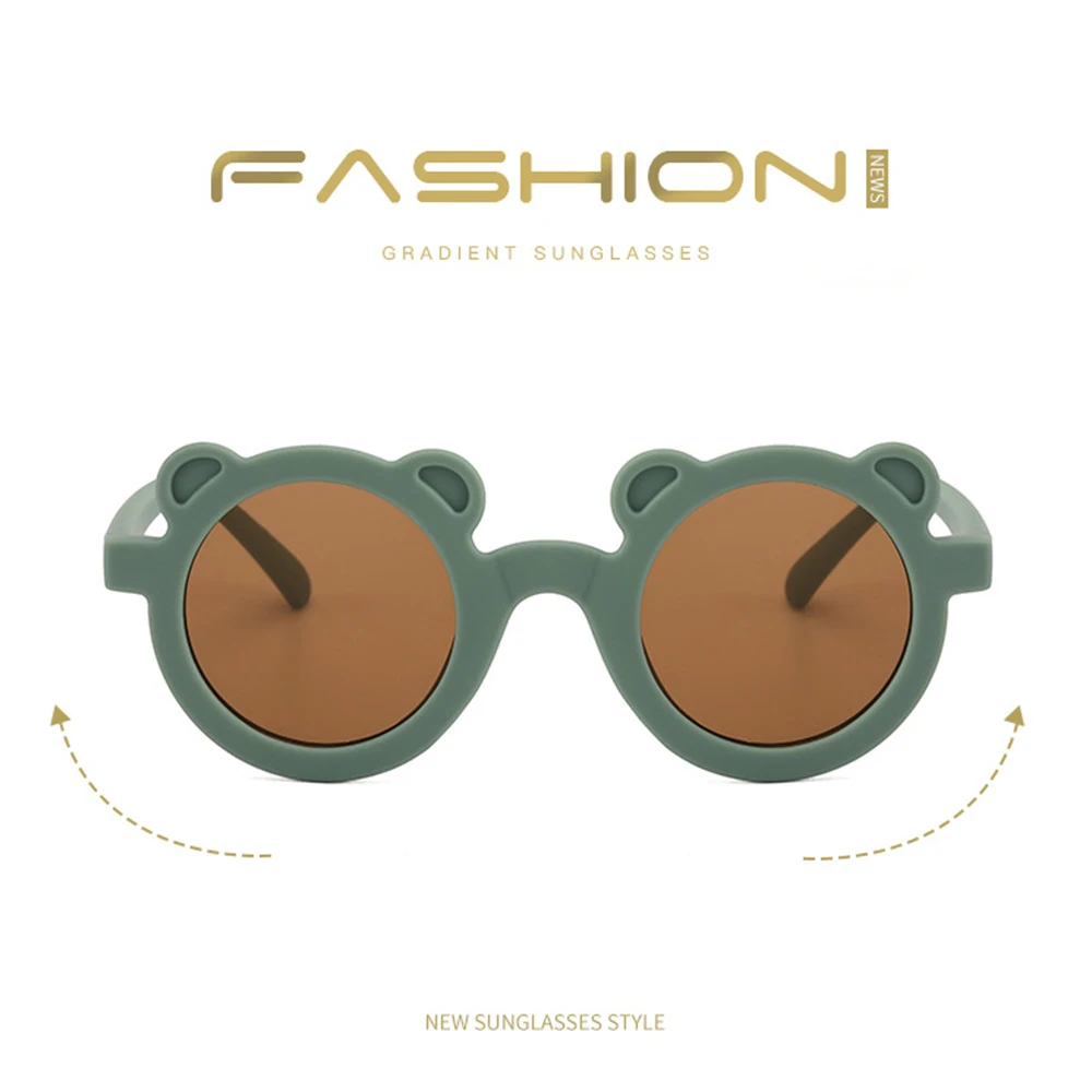 

Cartoon Lovely Kids Sunglasses Bear Shape Frame Girls Children Sun Glasses Round Street Beat Baby Boy Eyeglasses Cute Shades