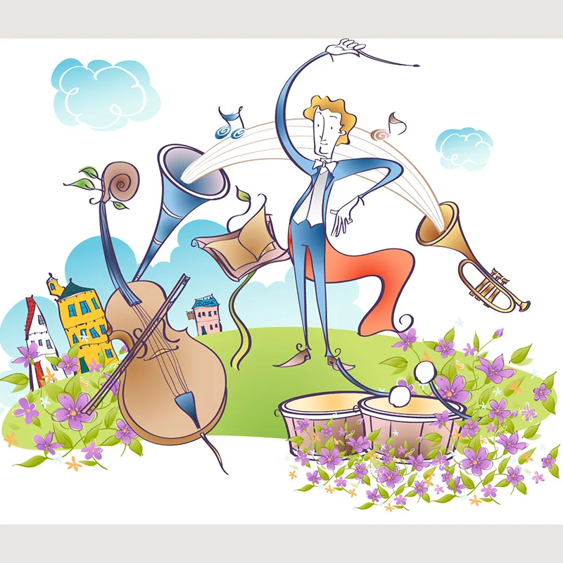 

5D DIY Mosaic Square/Round Full Diamond Painting Music Art Rhinestone Embroidery Cross Stitch Landscape Needlework Child Gift