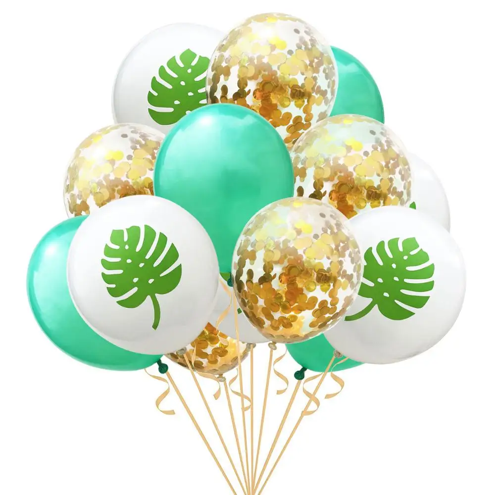 15 pieces of 12-inch gold and silver pink green latex balloons wedding decoration birthday party adult boy toys | Дом и сад