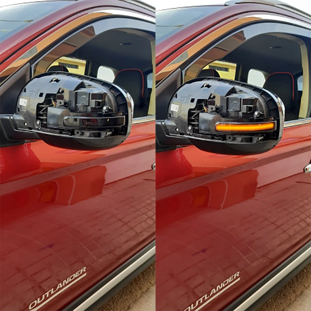 Светодиодный динамический поворотник для Mitsubishi Outlander 2010-2018 2019 2020 боковой