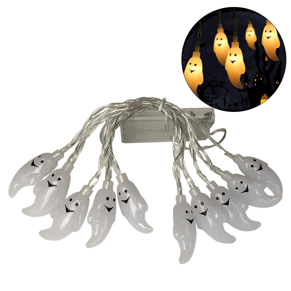 

1.5m Indoor Outdoor Battery Operated 20 LED Party Living Room Patio Festival Ghost Light String For Halloween Garden Courtyard
