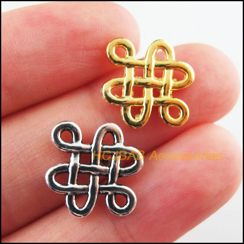 30 шт., искусственные серебристые, золотистые цветы, 14 х17 мм