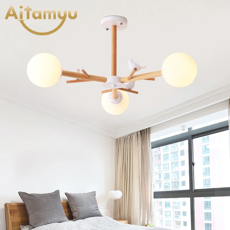 Современный светодиодный светильник деревянная люстра лофт новинка светильники