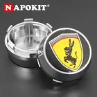 4 шт. качественный 60 мм креативный Забавный 3D Ослик, значок, Эмблема колеса, Пыленепроницаемый Чехол для Ferrari Ford Mustang