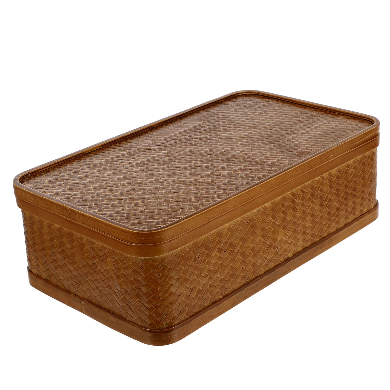 

1pc Bamboo Basket Vintage Portable Bamboo Vegetable Basket Brown