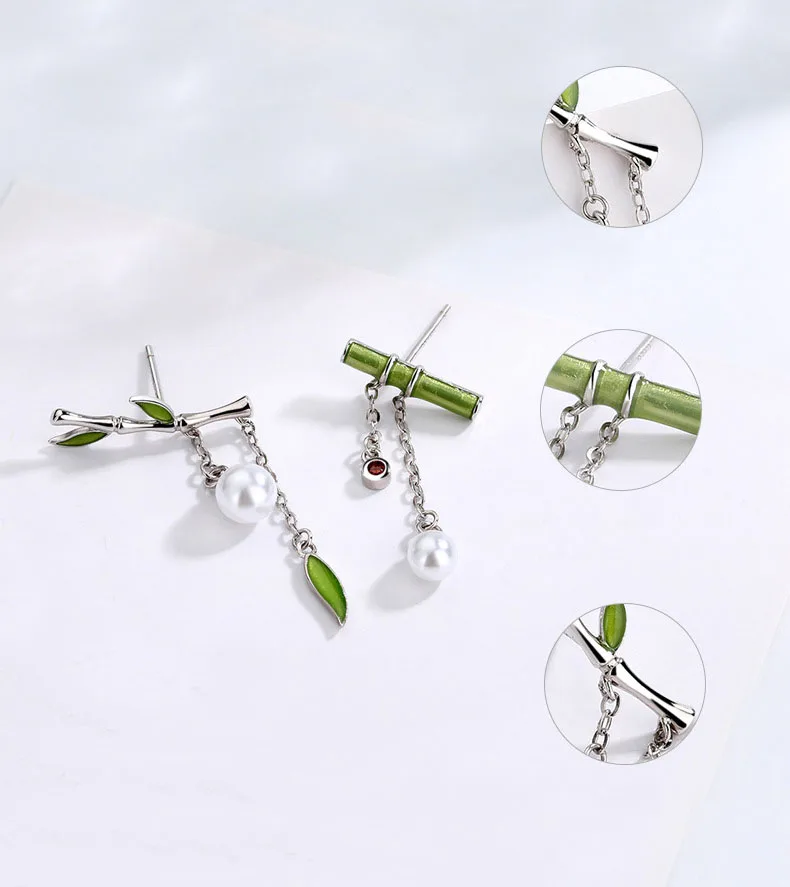 Серьги женские Асимметричные из серебра 925 пробы с жемчугом | Украшения и