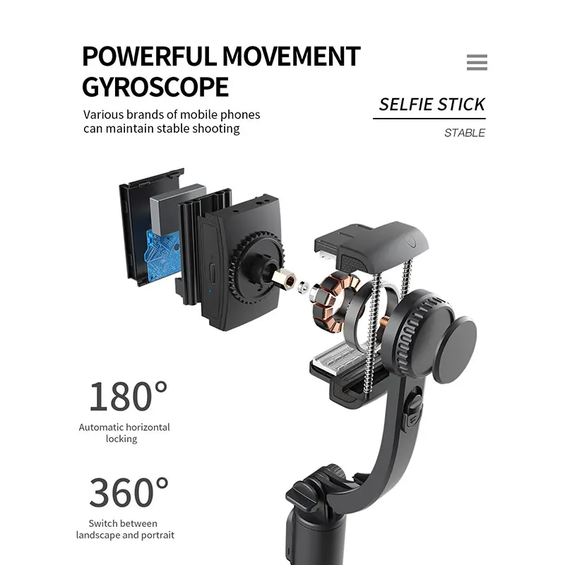 q082021 new handheld stabilizeranti shake shooting monopod tripod for phone selfie stick universal sports camera android ios free global shipping