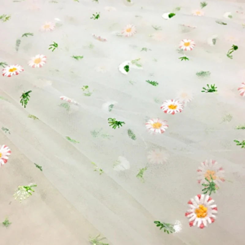 Ткань с марлевой вышивкой кружевная ткань сделай сам занавеска платье детская